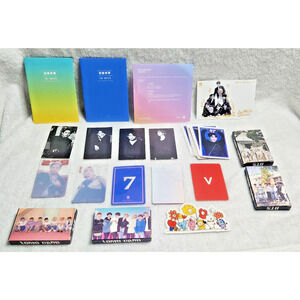 Lot of BTS Japanese K Pop Band Photo Cards LOMO Cards Autographs Notes Sticker